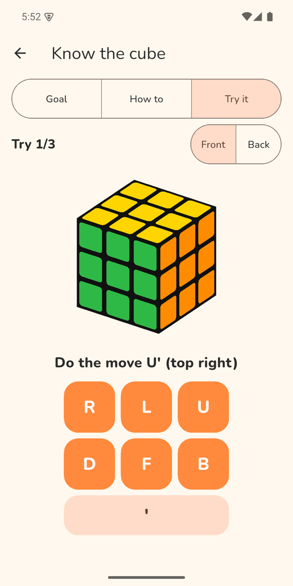 Practice with move buttons