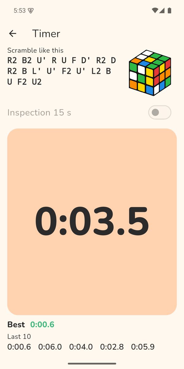 Timer with personal best and last times
